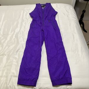 Skitique Snowsuit Wonens M Purple One Piece Sleeveless Snowboard Vintage